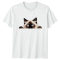 Peeking Ragdoll Cat Face T-Shirt Ragdoll Siamese Cats Gift For Him And Her