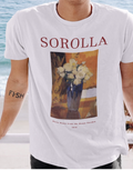 Sorolla White Roses T shirt | Art T shirt | Floral Art | Unisex Premium Cotton