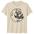 Crescent Moon Flowers T-Shirt Celestial Boho Nature Birthday Gift