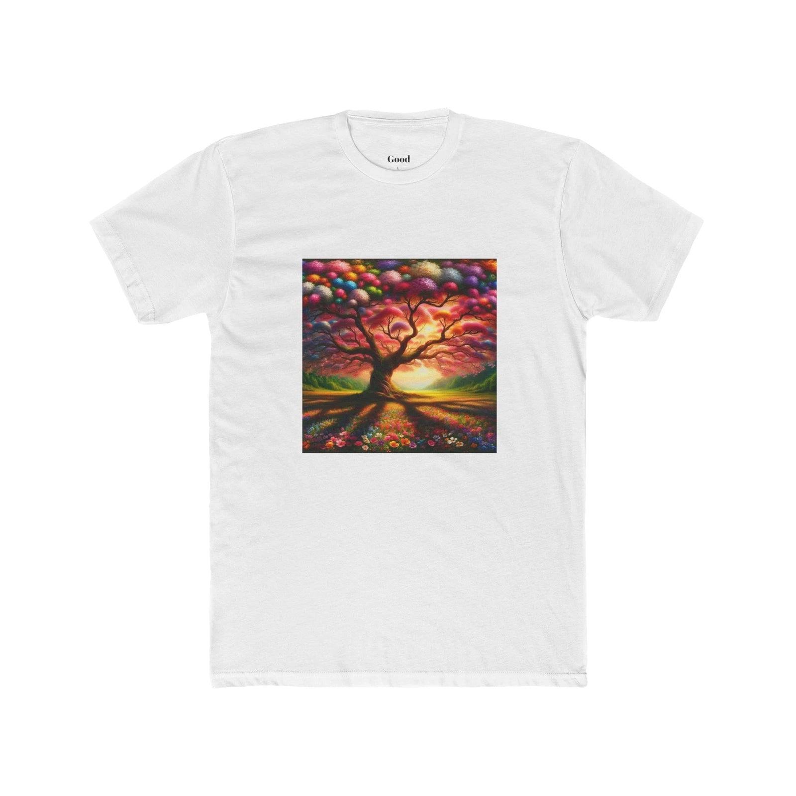 Artistic Gratitude Tee, Colorful Crew Neck Shirt, Gift for Friends, Positive