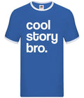 Cool Story Bro! Funny - Mens Ringer - Humour Sarcasm Joke Funny