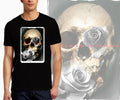 NEW Art Society SIERRA SKULL ROSE BLACK Tee Shirt SMALL-4XLARGE LIMITED RELEASE