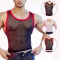 Stylish Men's Sleeveless Mesh T shirt Perfect for Sports Nightclubs Parties