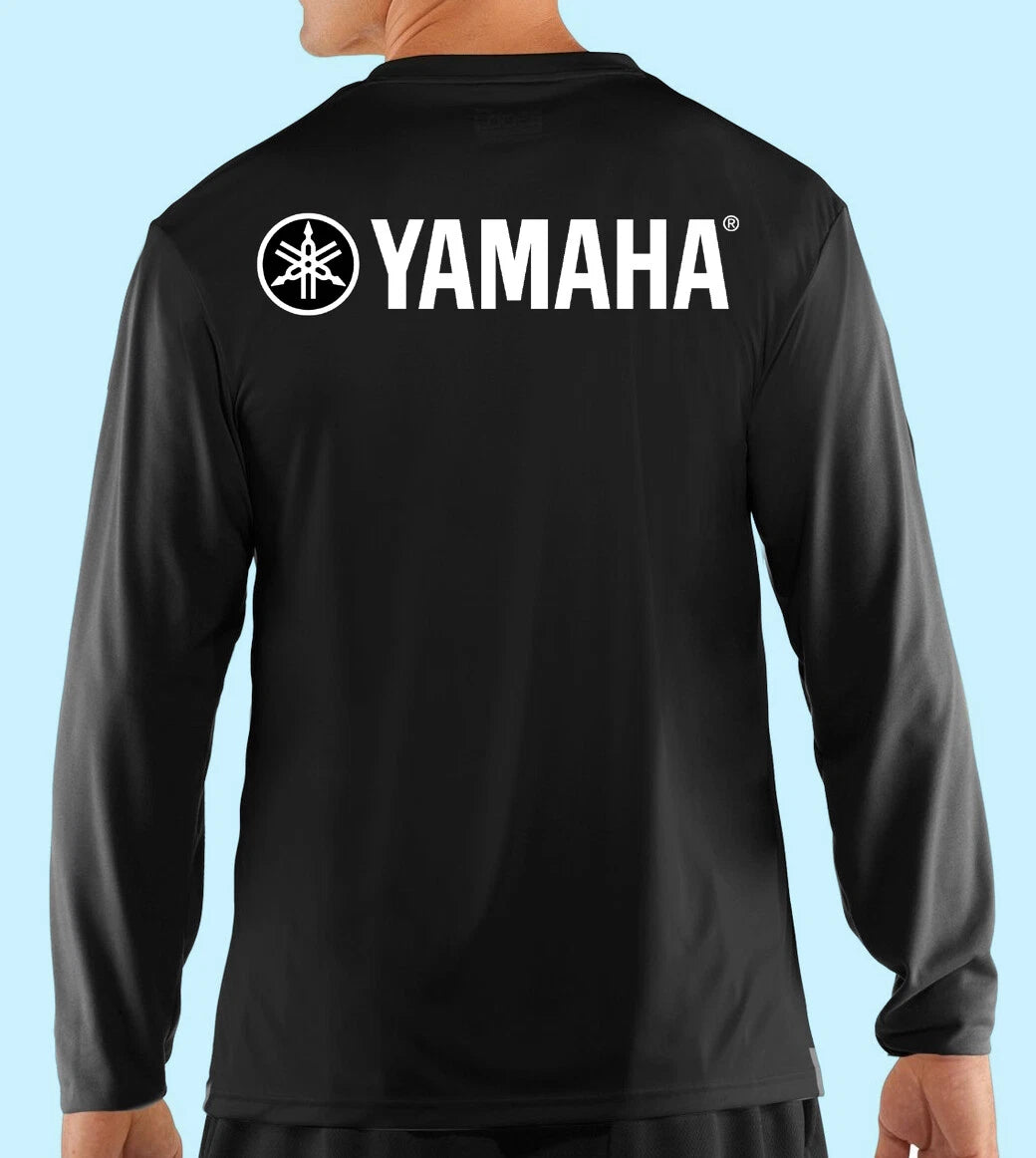 Long Sleeve T-Shirt, Motor Sports, Motorcycle, Racing, Yamaha F/B Cotton Black