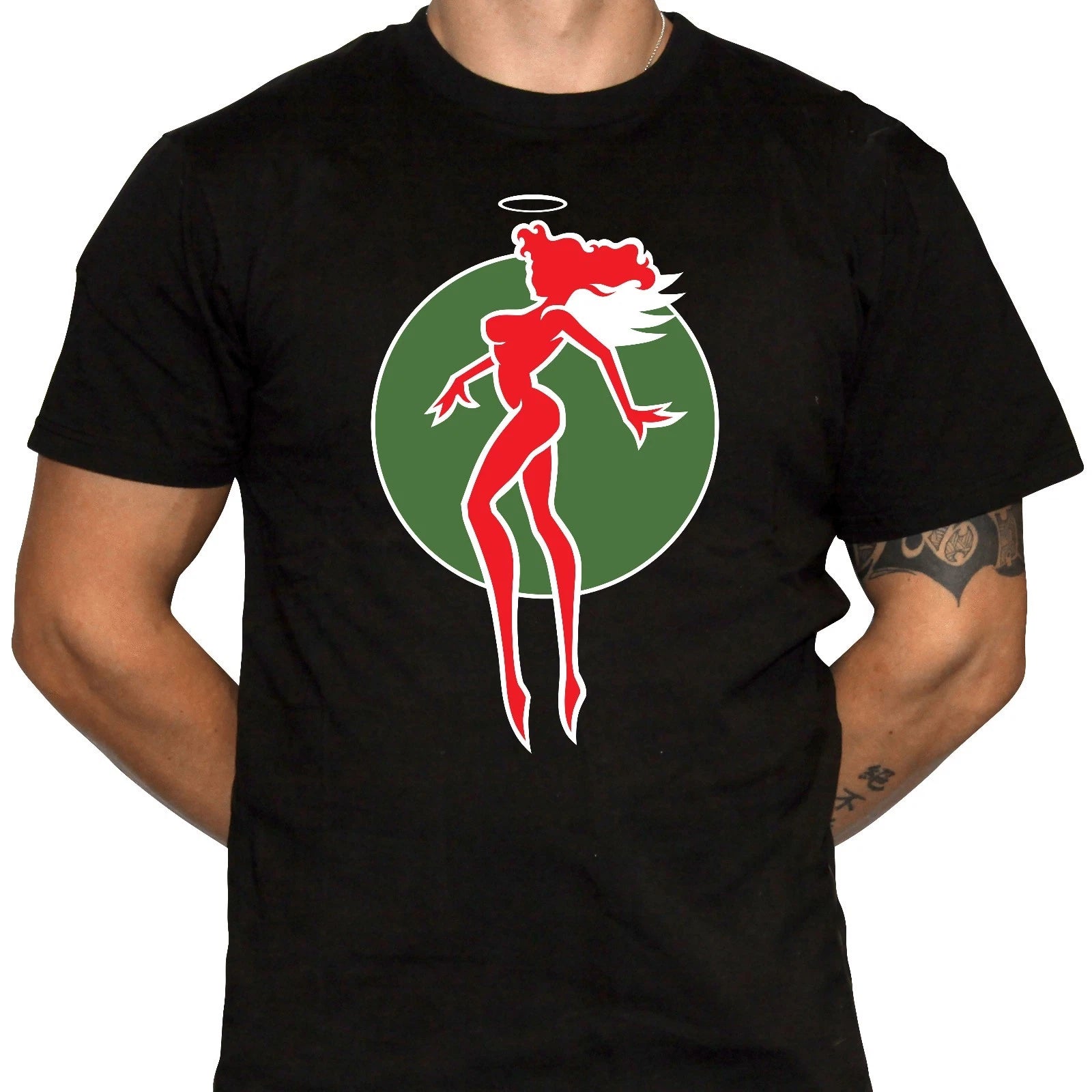WORLD WAR II HELLS ANGELS T-Shirt  - Flying Tigers T-Shirt - 100% Cotton T-Shirt