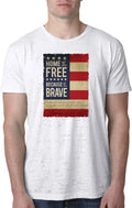 Buy Cool Shirts USA T-shirt Home of the Brave Burnout Tee
