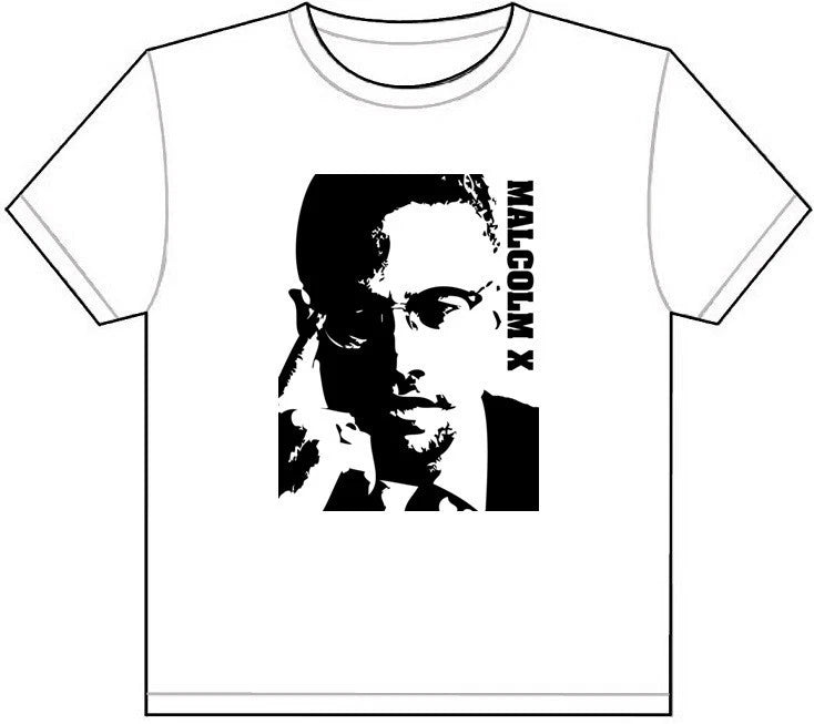 MALCOM X T-SHIRT TEE PICTURE PHOTO nation islam malcolm by any means cool 1248