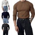 Solid Color Long Sleeve T Shirt for Men Casual Business Wear Regular Fit O Neck