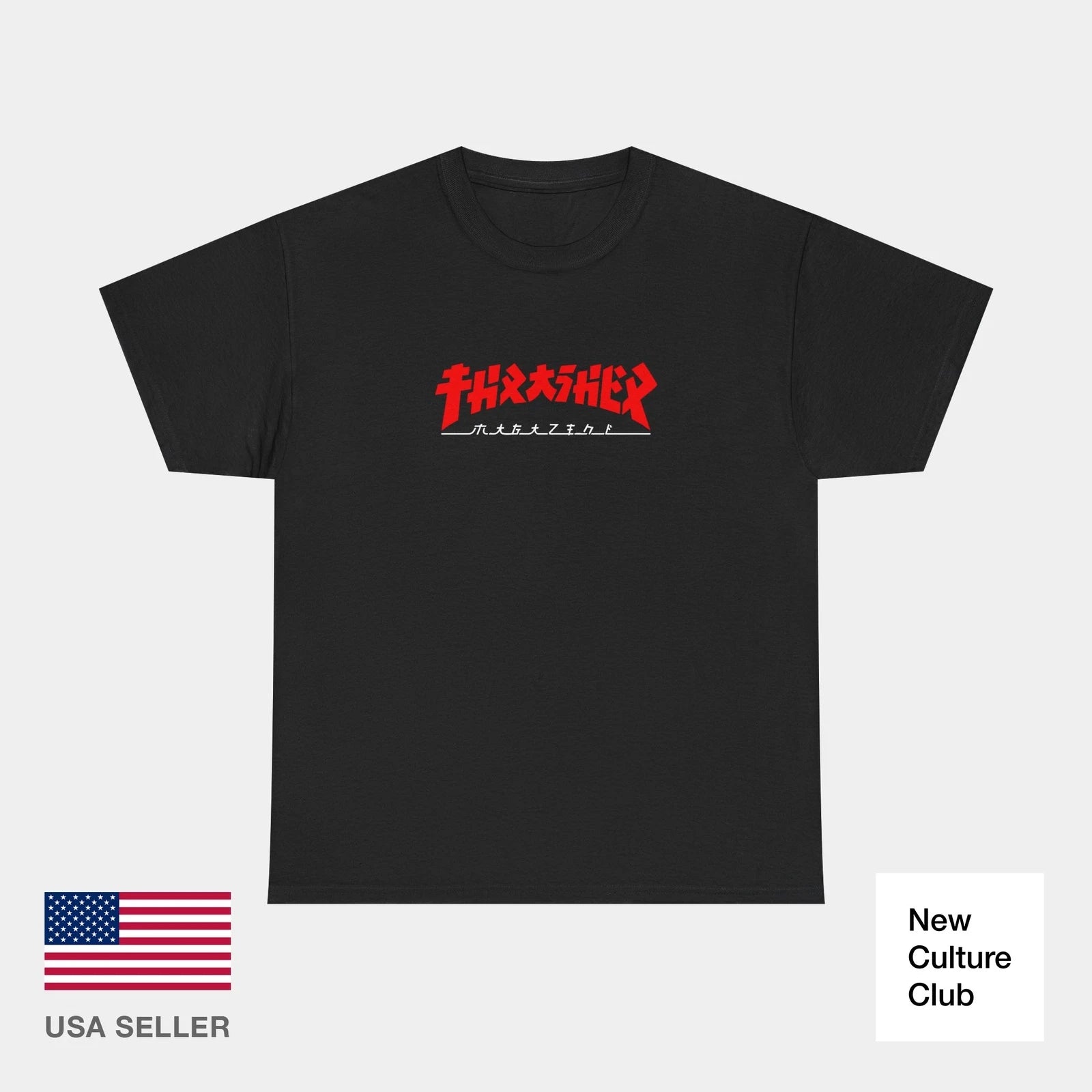 Thrasher Magazine Godzilla Rectangle Block Skateboard Vintage TShirt Print