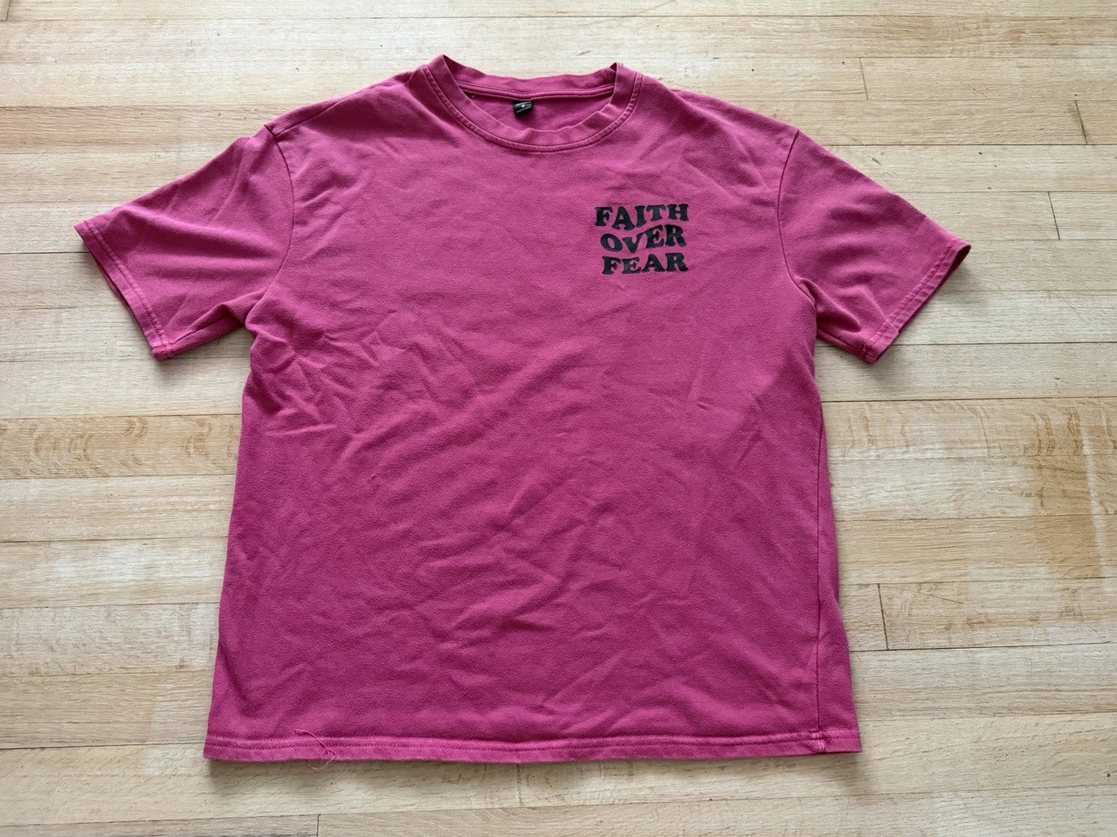 Manfinity Faith Over Fear Shirt Men Size Medium