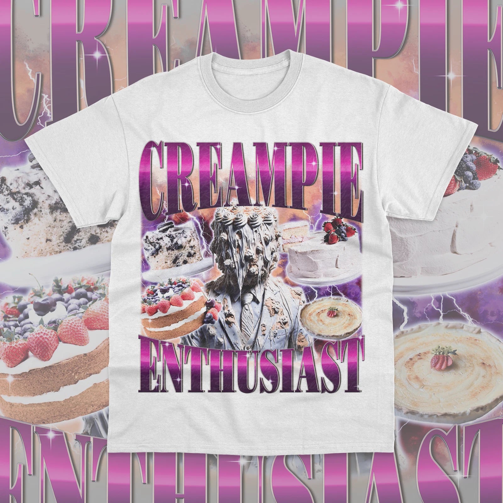 Creampie Enthusiast T-Shirt Funny Meme Weird Graphic Trendy Unisex Sweater Shirt