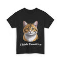 Impressley “Think Pawsitive” Tee – Funny Cat T Shirts for Men and Women