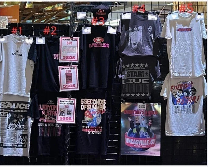 Seconds of Summer 5SOS 2026 World Tour T-Shirts Reprint
