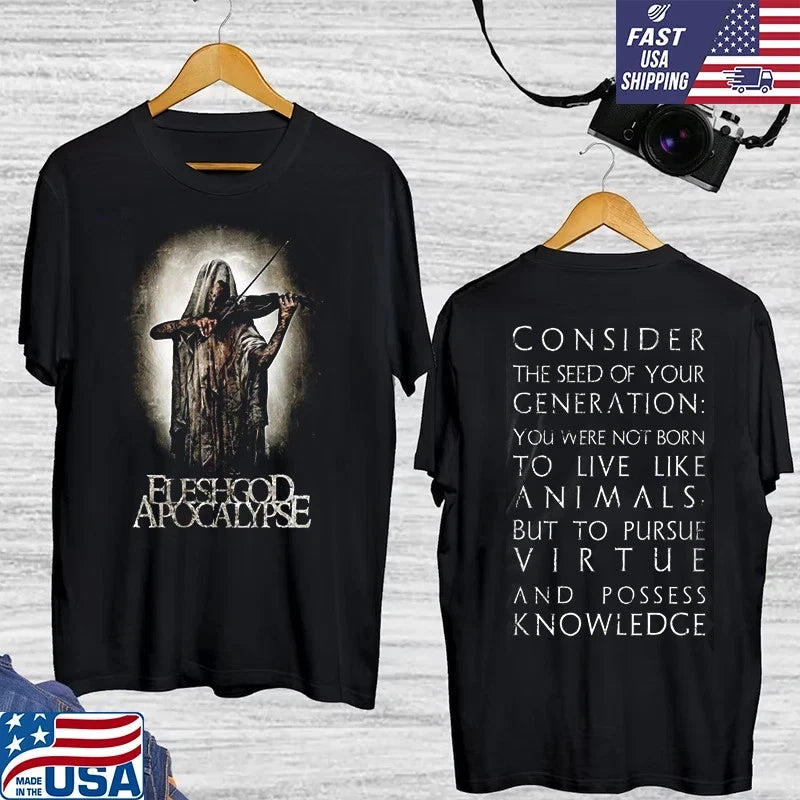 Fleshgod Apocalypse Bloody Violinist Double Sided T Shirt Full Size S-5XL Unisex