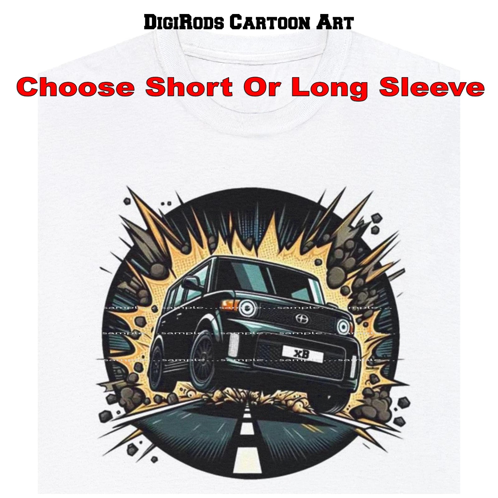 Scion XB Model Pop Art Graphic DigiRods Cartoon Car T Shirt S-5X