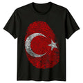 Turkish Flag Fingerprint Turkey Pride Mens T-Shirt