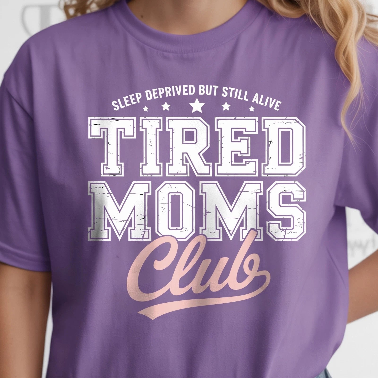 Comfort Colors Funny Tired Moms Club T-Shirt,