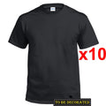 AU 10 Packs Gildan T-Shirt Basic Tee Top Men Heavy Cotton (Black) clothing