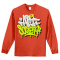 NEW Art Society 3D GRAFFITI DRIP ORANGE LS Tee Shirt SMALL-4XLARGE MADE IN USA