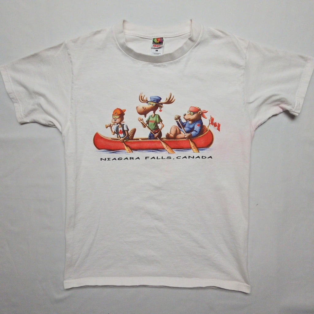 Vintage Niagara Falls Graphic T Shirt Mens White L Cotton Y2K