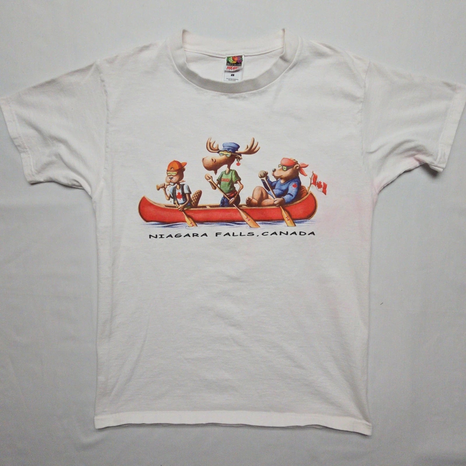 Vintage Niagara Falls Graphic T Shirt Mens White L Cotton Y2K
