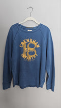 Y2K Old Navy Shirt Men L Thermal Waffle Knit Cotton Blue Crenshaw Seis  Infantry