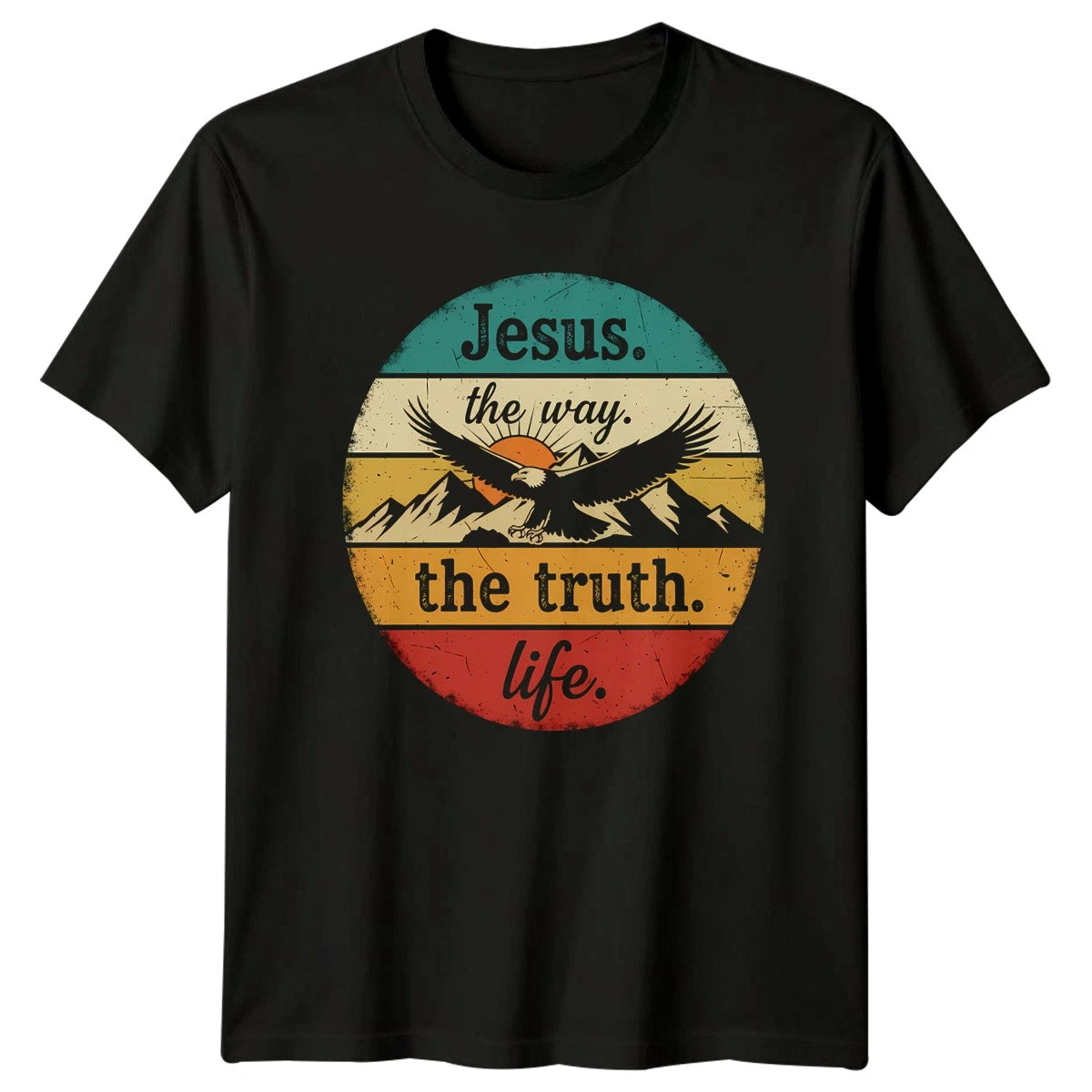 Jesus The Way The Truth Mens T-Shirt Bible Verse Christian Gift For Him