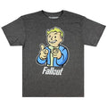 Fallout Video Game Vault Boy Short Sleeve Heather Gray T-Shirt by Bethesda