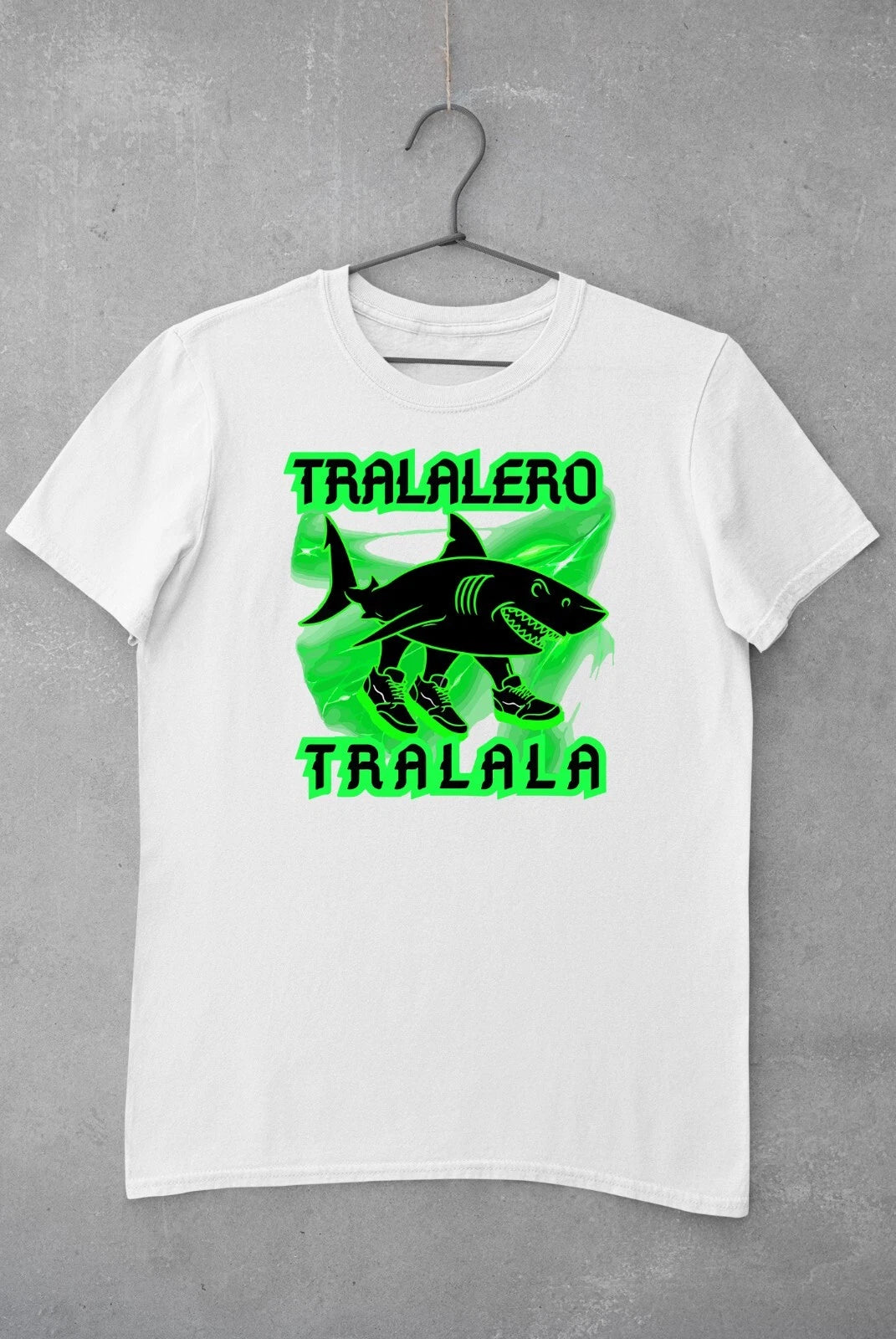 Tralalero Tralala Shark Italian Brainrot Meme Printed Cotton T-shirt Top Tee