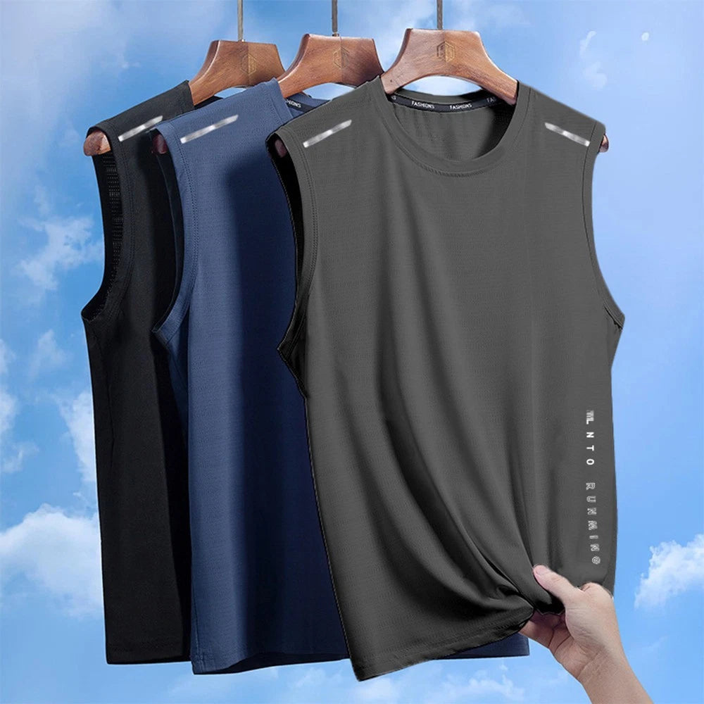 Fashionable For Yoga For Beach Men Sleeveless Vest Polyester Medium Stretch