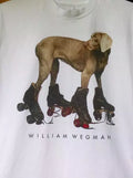 William Wegman Weimaraner on Roller Skates Men T-shirt White Tee