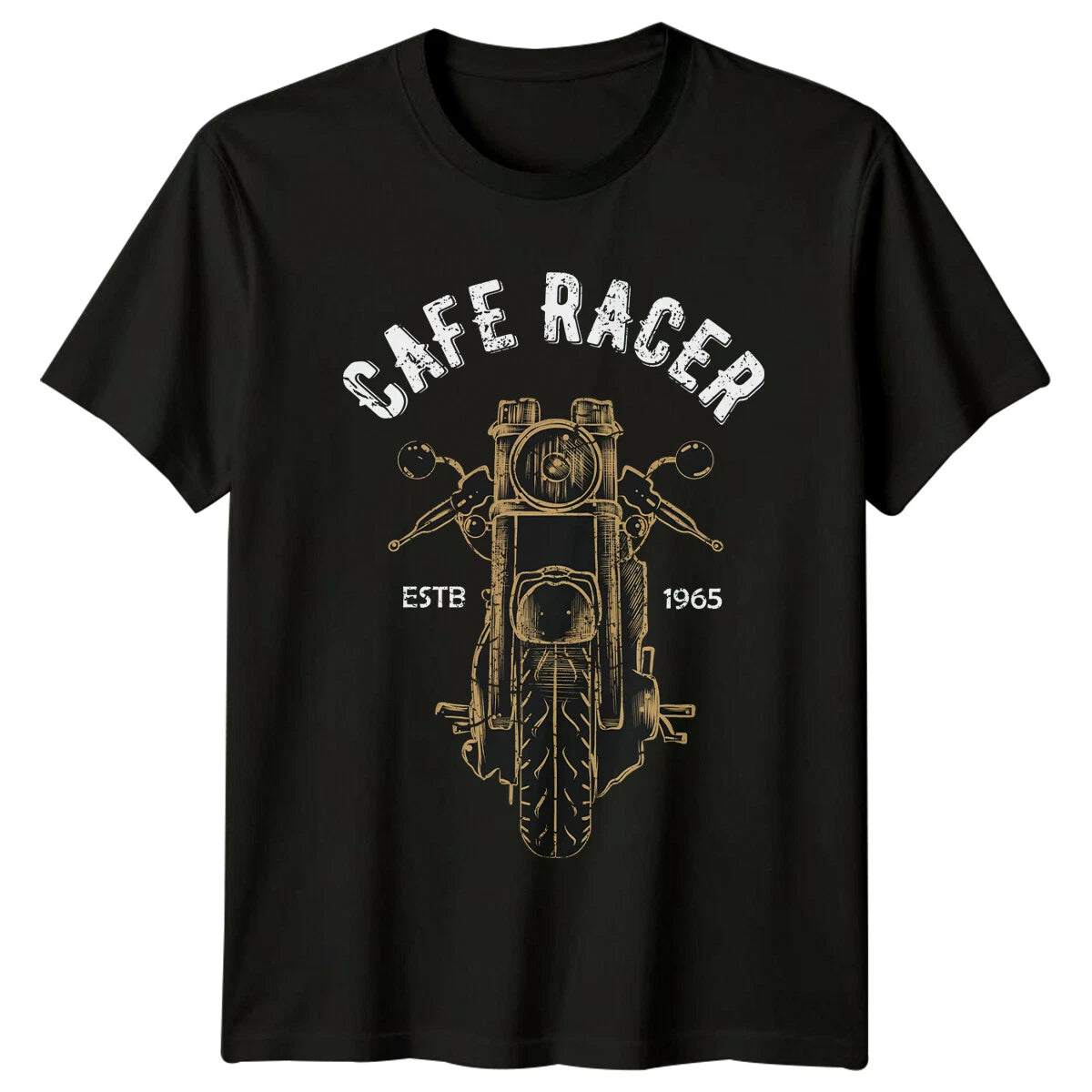 Cafe Racer Motorcycle ESTB 1965 Vehicles Mens T-Shirt Womens Tee Graphic