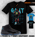 Tee Shirt Matching AJ 11 Gamma Blue 2025 To Match Sneaker MJ Goat T-Shirt