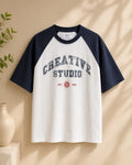 BNWT Creative Studio Raglan T-Shirt Navy Cotton Regular Fit XS-XXL Primark