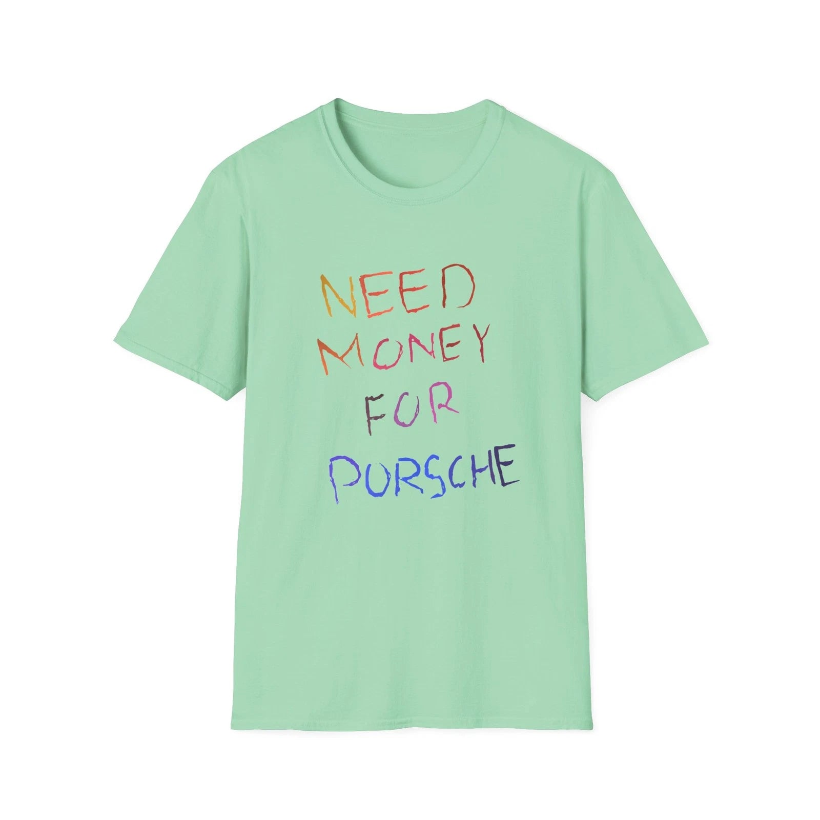 NEED MONEY For PORCHE - Inspired by shirt worn by Brad Pitt - Cool Color Choices