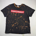 Expert Napper T-Shirt Bleached Distressed Custom Delta Large Men Black Tee Shirt