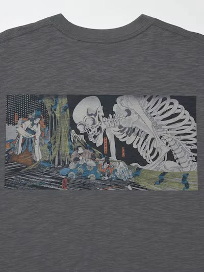 UNIQLO Ukiyo-e Boston Museum of Fine Arts UT Short Sleeve Men's Japan DARK GRAY