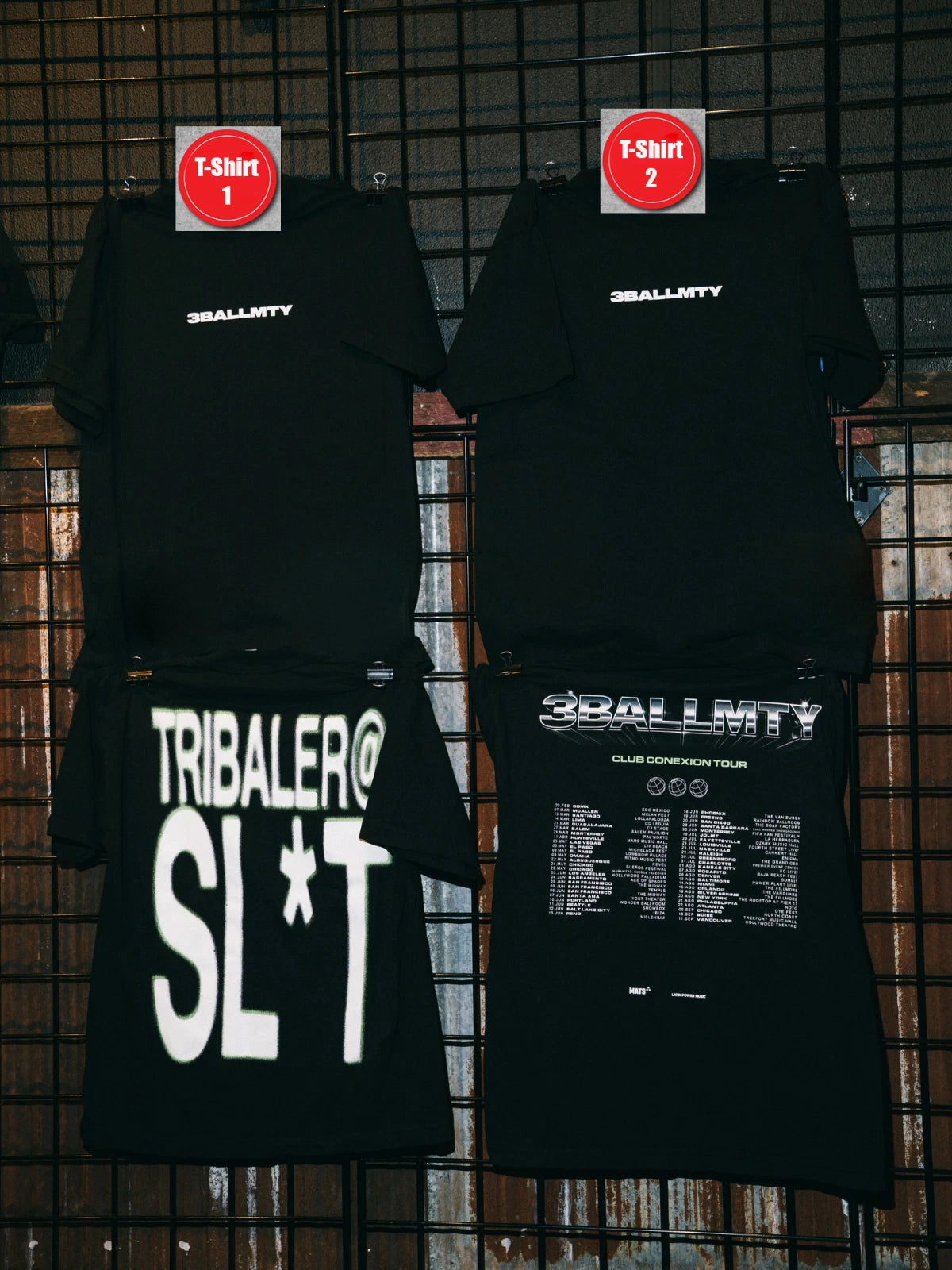 3BallMTY Club Conexion Tour 2026 Merch Tee, T-Shirt Reprint