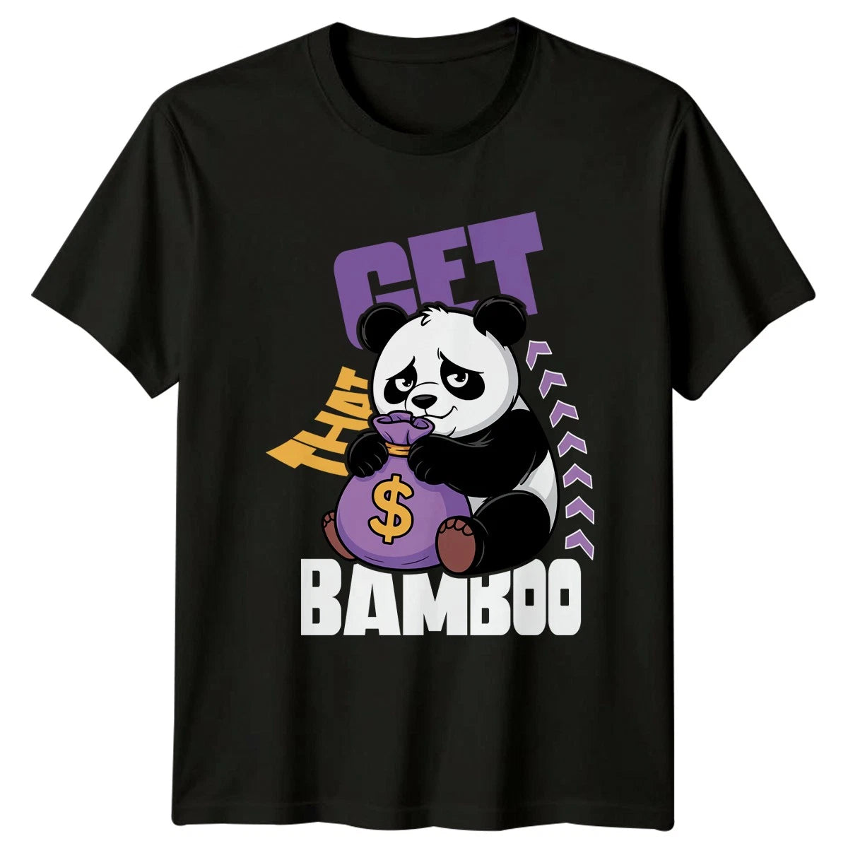 Get The Bamboo T-Shirt Hustle Panda Birthday Gift For Him And Her