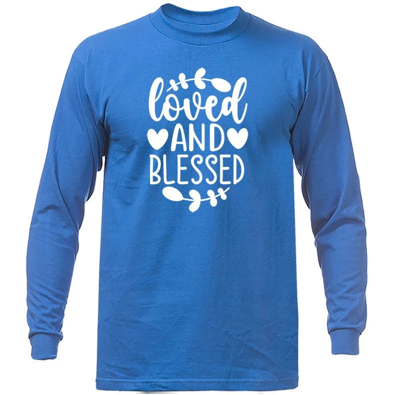 Loved & Blessed Christian Religious Long Sleeve T-Shirt