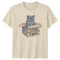 I Wish More People Were Fluent T-Shirt Introvert Cat Humor Novelty