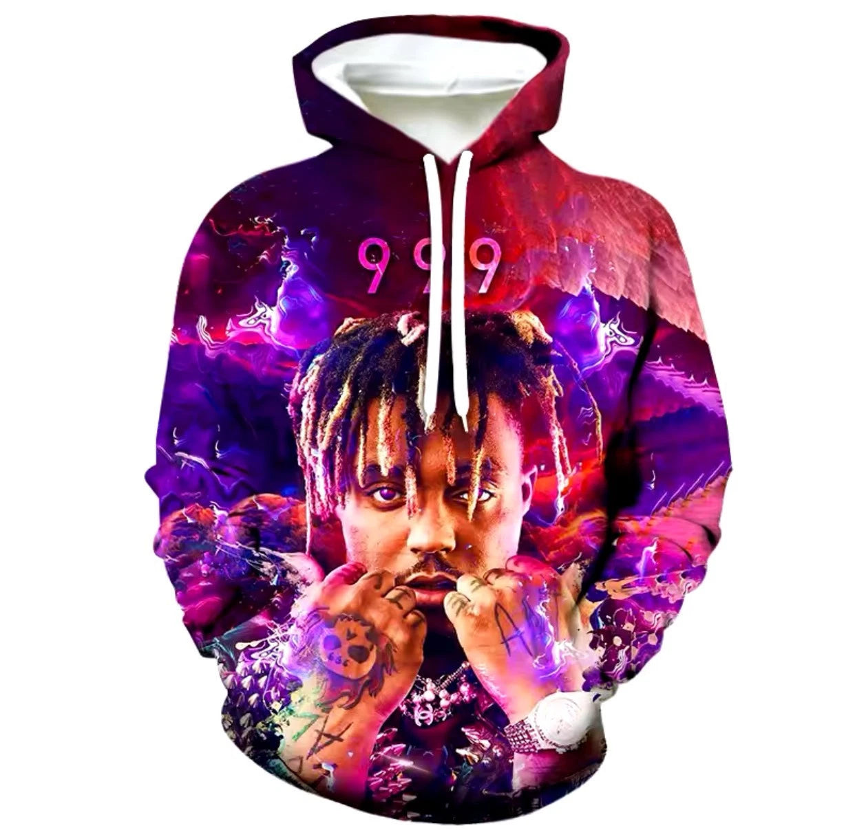 Boys Teenagers Adults 3D Printed  Juice WRLD Rapper Music Hoodie T-shirt NEW