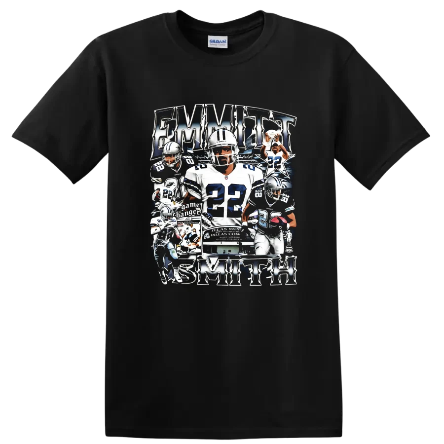 Emmitt Smith Dallas Cowboys Football Legend T Shirt Sports Fan Tee