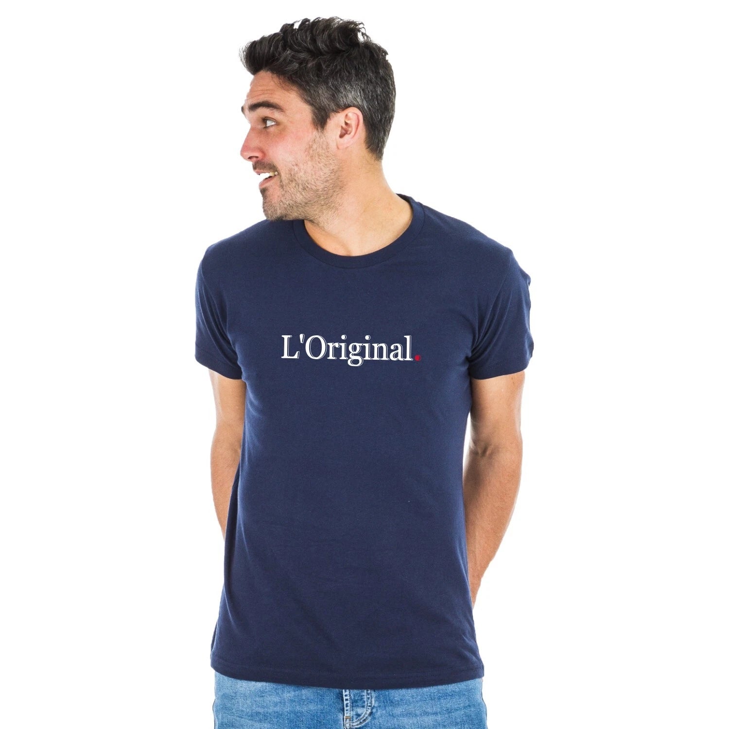 Men's Short Sleeve T-Shirt L'ORIGINAL Navy Blue