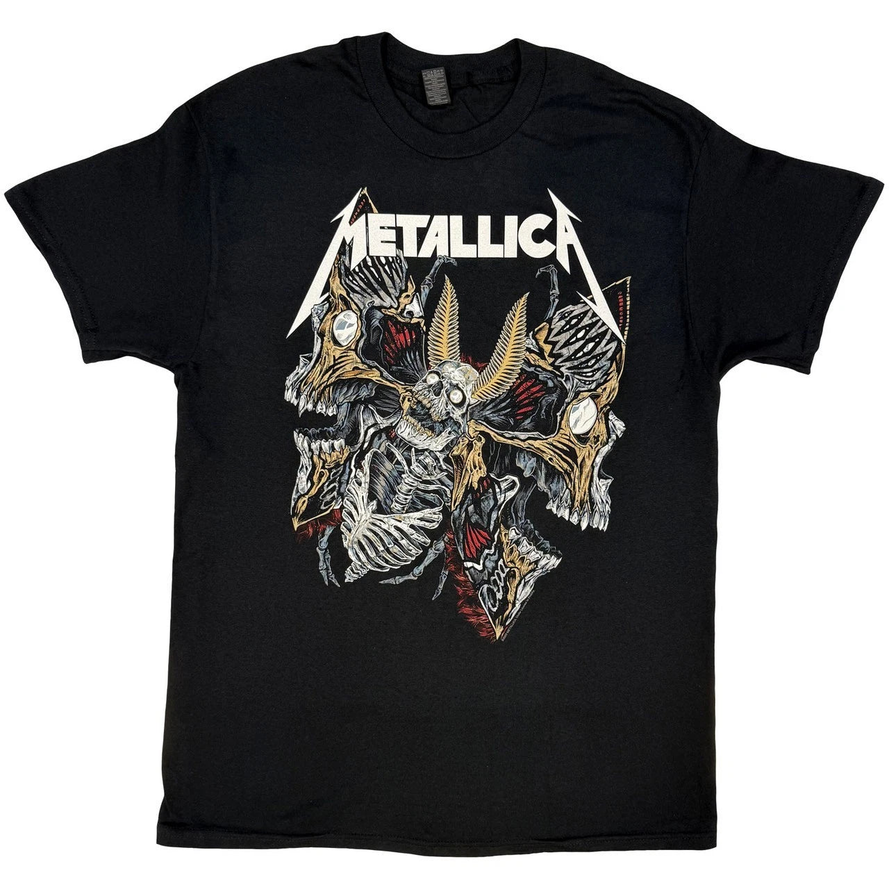 Metallica T-Shirt Skull Moth Rock Band New Black Official