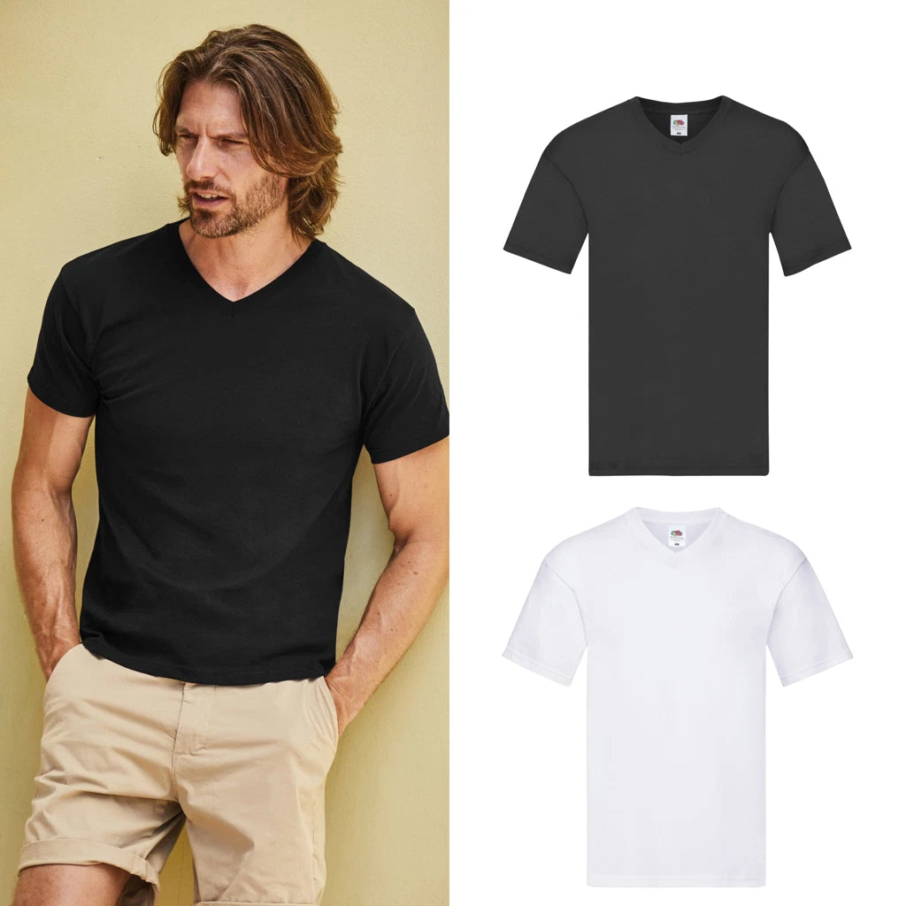 Fruit of the Loom Original v-neck T 61-426-0 - Mens T-Shirt, 100% Cotton