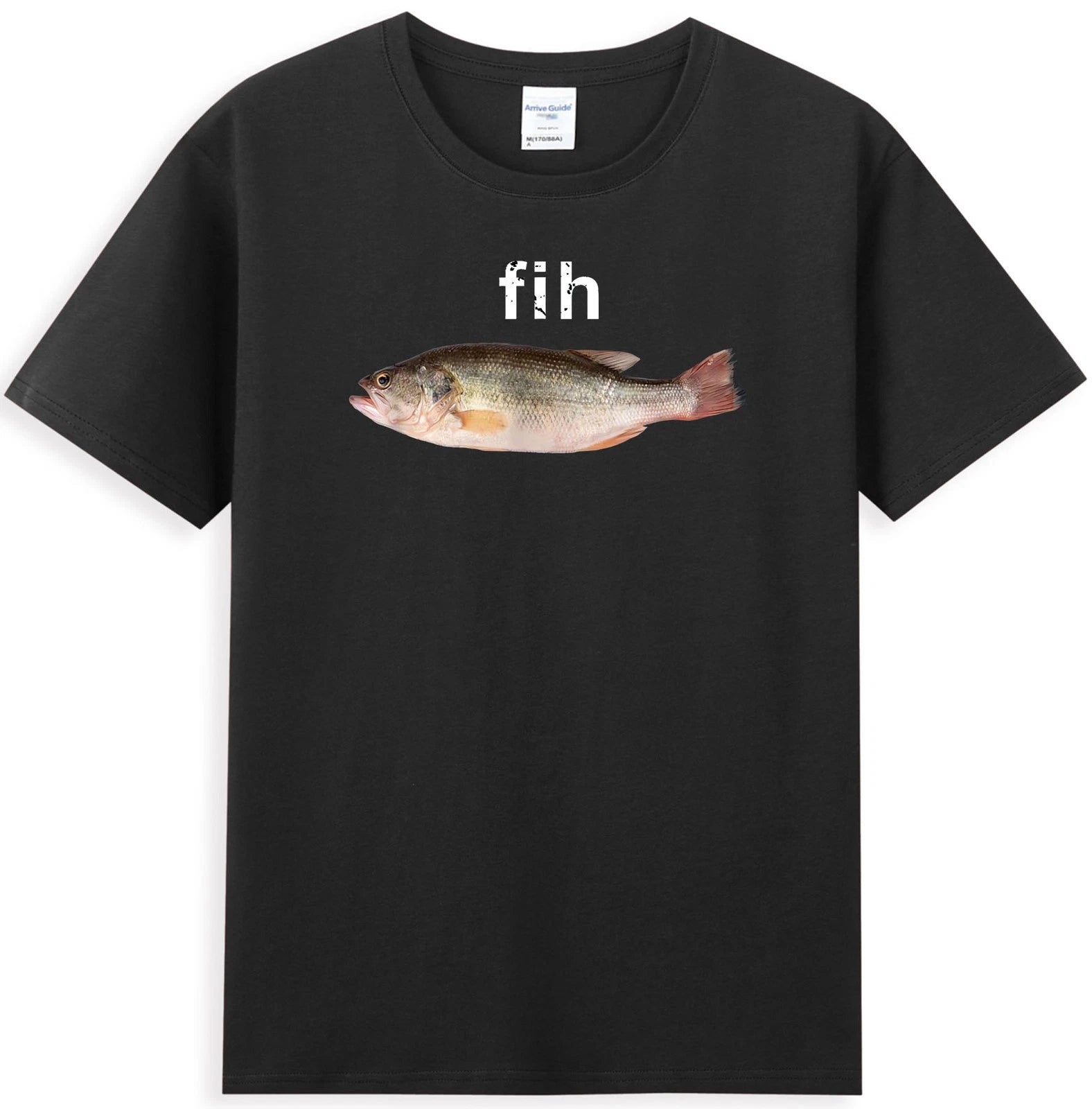 "Fih" Funny Misspelled Fish Meme Saying Vintage Men's T-Shirt