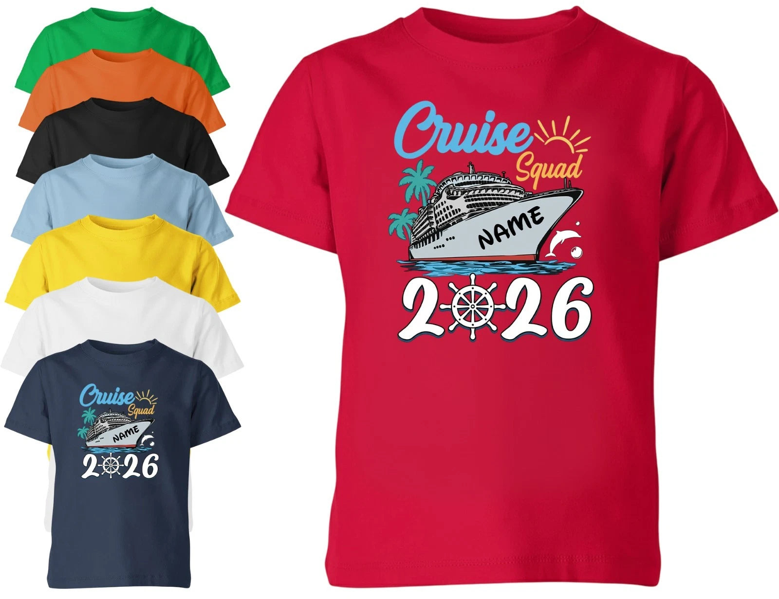 Personalised Cruise Squad Unisex Kids T-Shirt Family Ship Tour 2026 Gift Top