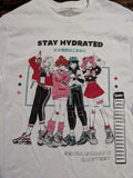 Senpai Squad x Quisteen Stay Hydrated New w/o Tags Kawaii Anime Girl Tee Mens Sm