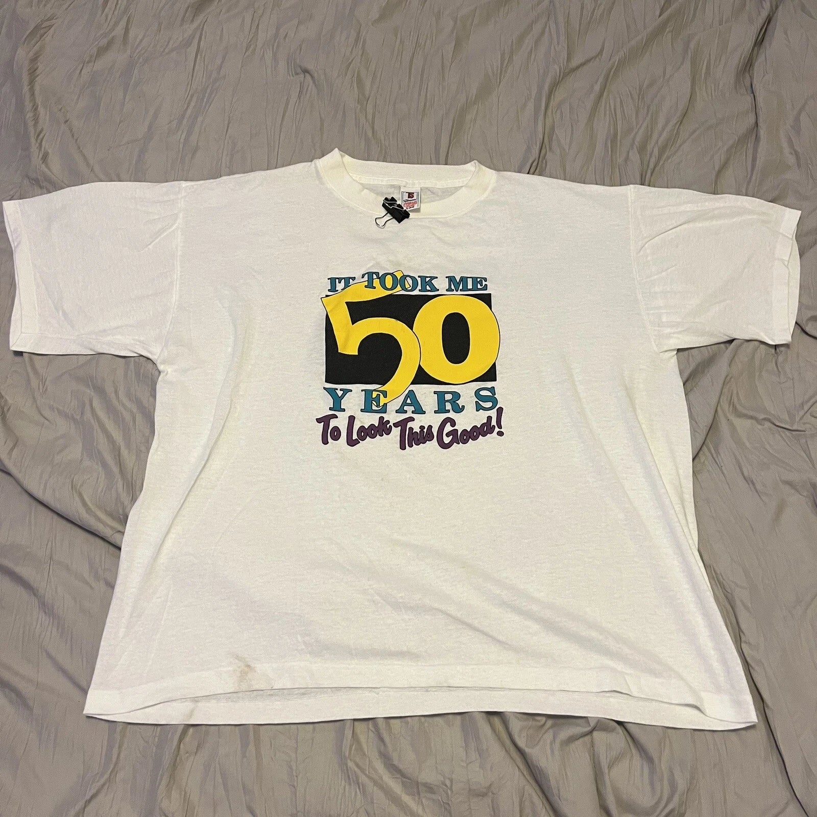 Vtg 90s It Took 50 Years To Look This Good Shirt XL Funny Saying Birthday Grunge